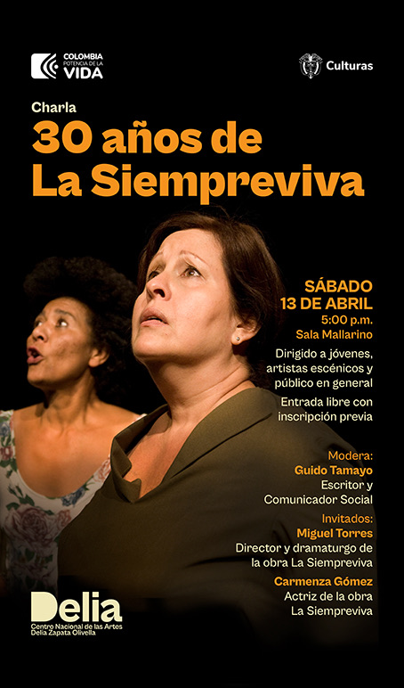 30 años de la Siempreviva charla en el Delia - fotografía de artistas en escena Carmenza Gómez