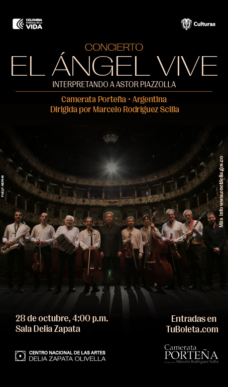 El Ángel Vive es la primera obra integral que refleja a través de sus movimientos las sucesivas etapas musicales del Maestro Piazzolla